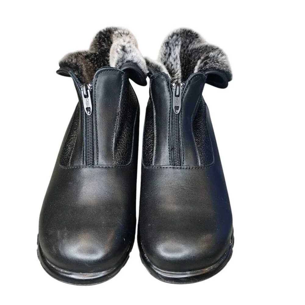 Toe Warmers Canada Womens‎ Black Boots Waterproof Faux Fur Lined Foldover Sz 9